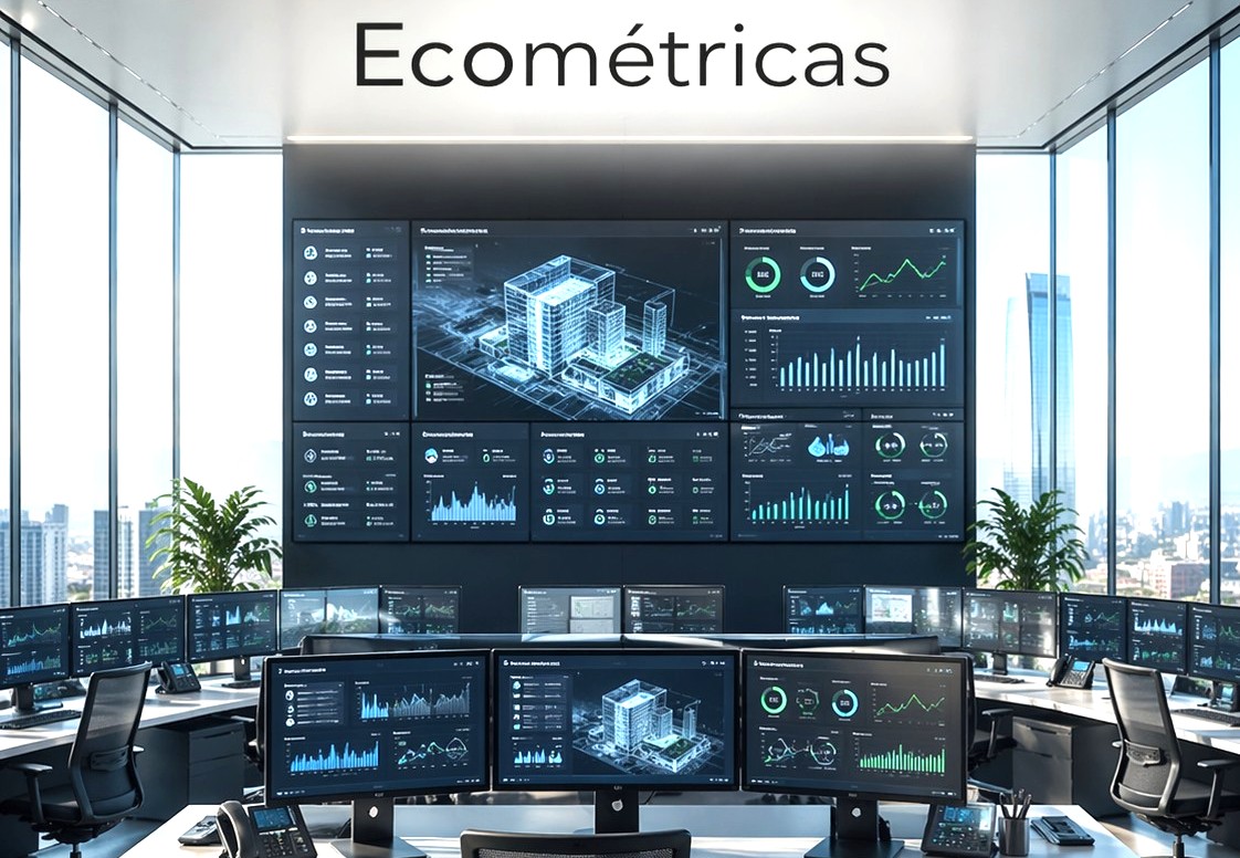 Centro de inteligencia operacional Ecométricas con visualización integrada de datos del edificio